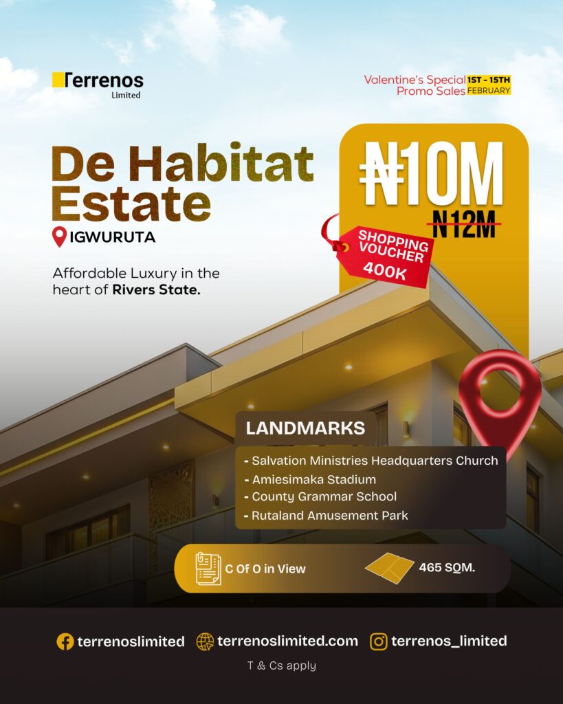 Build and build land in Port Harcourt